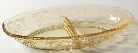 Versailles Topaz (No Trim) 8" Oval 2 Part Relish