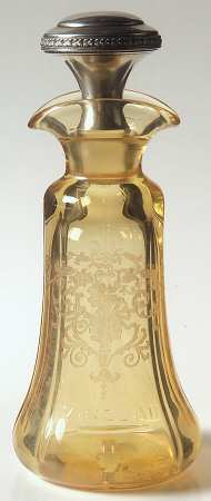 Versailles Topaz (No Trim) Salad Dressing Bottle with Sterling Stopper