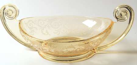 Versailles Topaz (No Trim) 14" Oval Handled Bowl