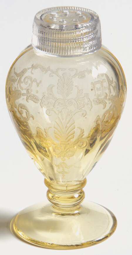 Versailles Topaz (No Trim) Footed Shaker & Glass Lid