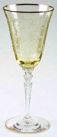 Versailles Topaz (Gold Trim, Stem 5099) by Fostoria