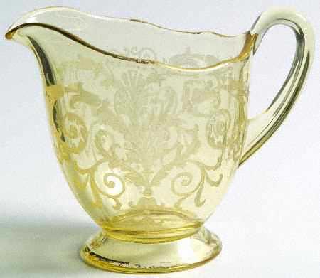 Versailles Topaz (Gold Trim, Stem 5099) Footed Creamer