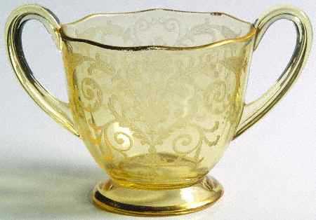 Versailles Topaz (Gold Trim, Stem 5099) Footed Open Sugar