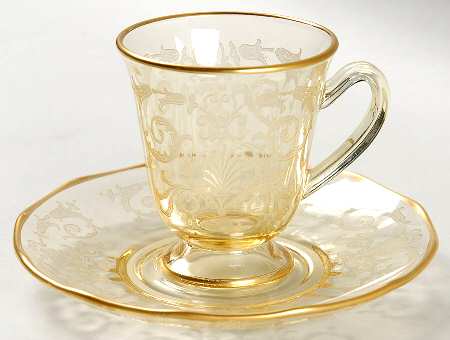 Versailles Topaz (Gold Trim, Stem 5099) Demitasse Cup & Saucer Set