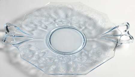 Versailles Blue (No Trim) Handled Cake Plate