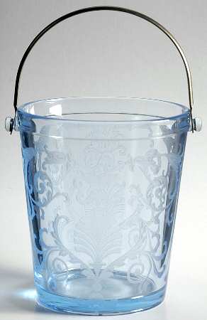 Versailles Blue (No Trim) Ice Bucket with Detachable Handle