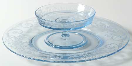 Versailles Blue (No Trim) Cheese & Cracker Set