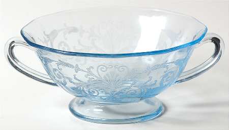 Versailles Blue (No Trim) Cream Soup Bowl Only