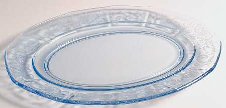 Versailles Blue (No Trim) 12" Oval Platter