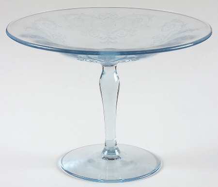 Versailles Blue (No Trim) Round Compote (Height X Width)