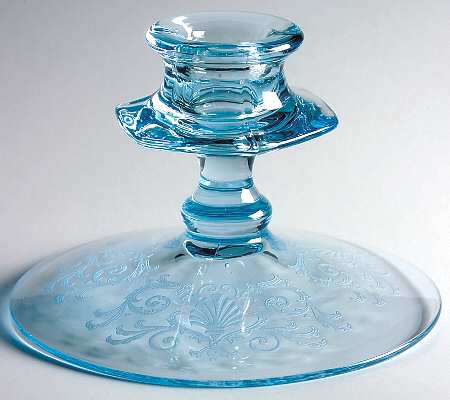Versailles Blue (No Trim) 3" Single Light Candlestick