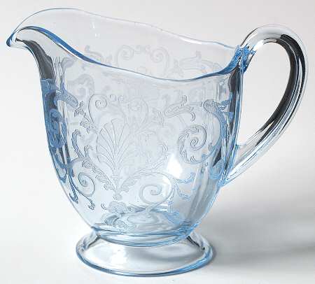 Versailles Blue (No Trim) Footed Creamer