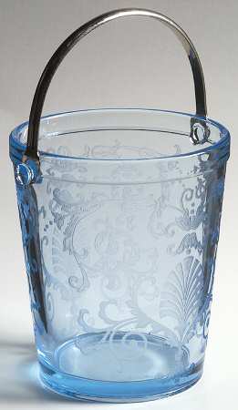 Versailles Blue (No Trim) Ice Bucket with Detachable Handle