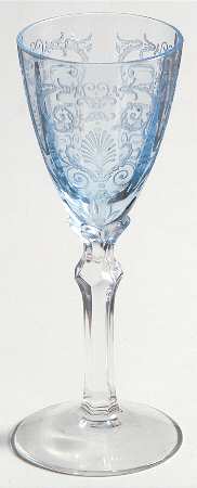 Versailles Blue (No Trim) Cordial Glass