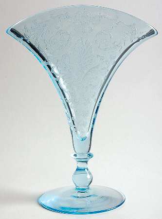 Versailles Blue (No Trim) 8" Fan Vase