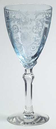 Versailles Blue (No Trim) Wine Glass