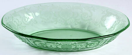 Versailles Green (No Trim) 9" Oval Baker