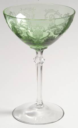 Versailles Green (No Trim) Champagne/Tall Sherbet