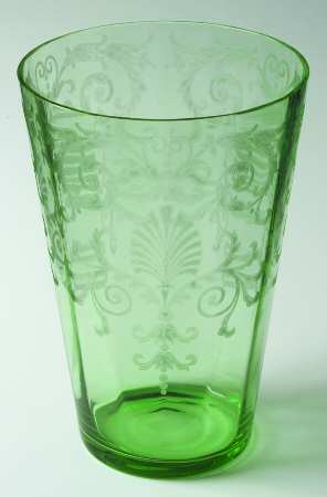 Versailles Green (No Trim) 8" Flower Vase