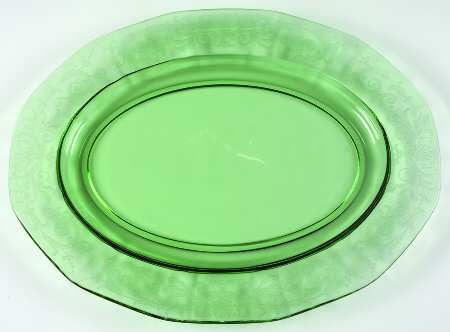 Versailles Green (No Trim) 15" Oval Platter