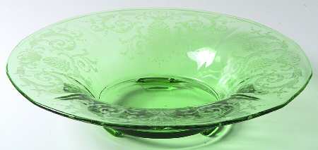 Versailles Green (No Trim) 12" 3-Toed Footed Bowl