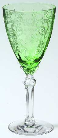 Versailles Green (No Trim) Wine Glass
