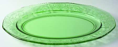 Versailles Green (No Trim) 12" Oval Platter