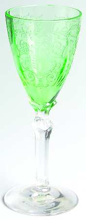 Versailles Green (No Trim) Cordial Glass