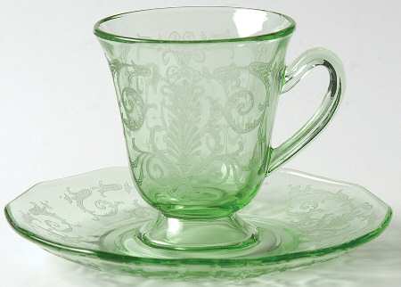 Versailles Green (No Trim) Demitasse Cup & Saucer Set