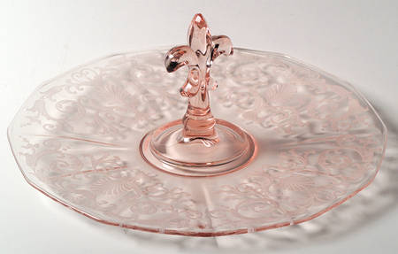 Versailles Pink Center Handle Tray