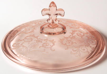Versailles Pink 3-Part Candy Dish, Lid Only
