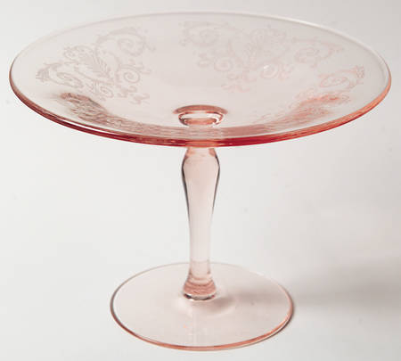 Versailles Pink Round Compote (Height X Width)
