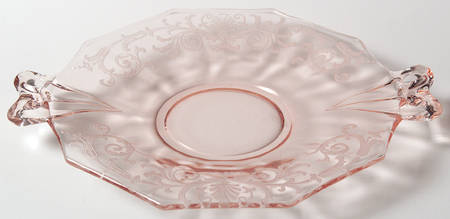 Versailles Pink Lemon Plate with Bow Handle