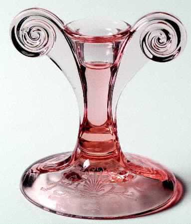 Versailles Pink Tall Single Light Candlestick