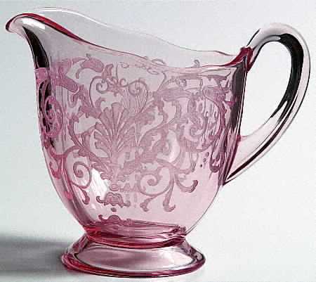 Versailles Pink Footed Creamer