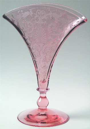 Versailles Pink 8" Fan Vase