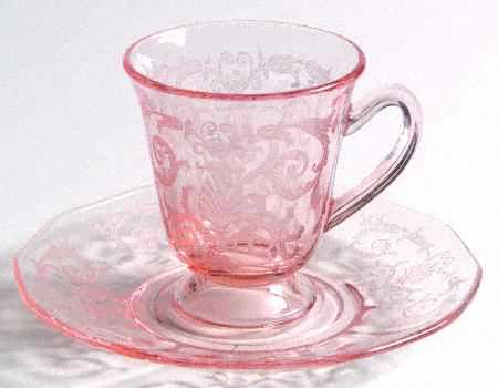 Versailles Pink Demitasse Cup & Saucer Set
