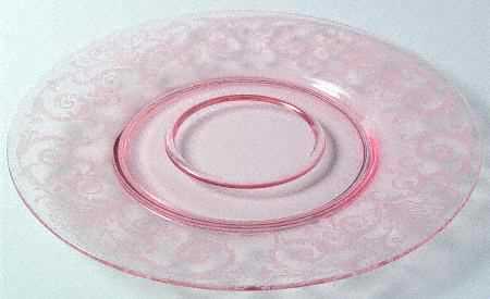 Versailles Pink Cheese & Cracker Plate No Stand