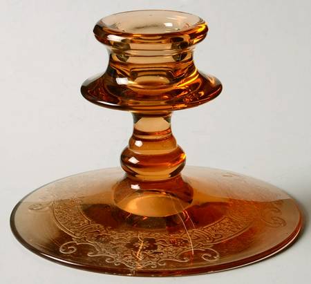 Vesper Amber Single Light Candlestick