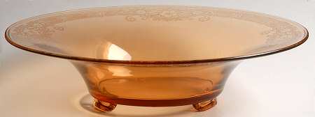Vesper Amber 12" 3-Toed Footed Bowl