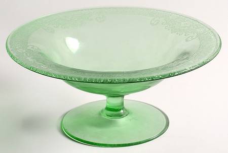Vesper Green Round Compote (Height X Width)