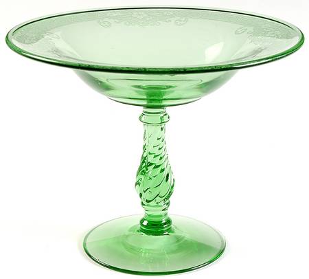 Vesper Green Round Compote (Height X Width)