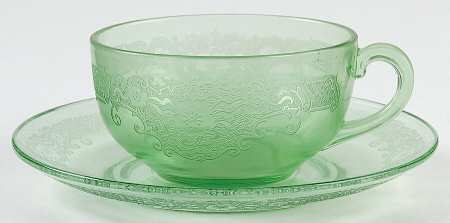 Vesper Green Cup & Saucer Set