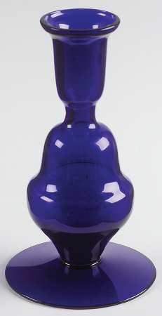 Victorian Blue (Cobalt Regal Blue) 5" Single Light Candlestick