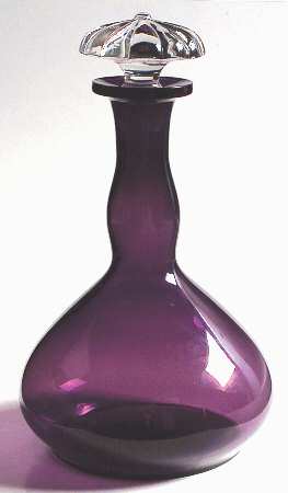 Victorian Amethyst (Burgundy) Decanter & Stopper