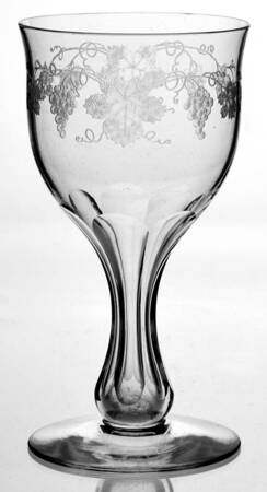 Vintage (Etched) Tall Hollow Stem Champagne
