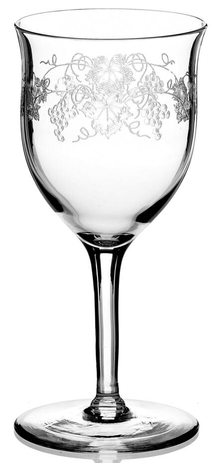 Vintage (Etched) Wine Glass