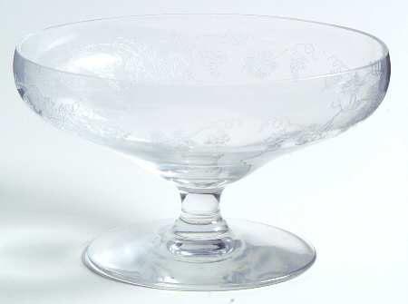 Vintage (Etched) Footed Dessert