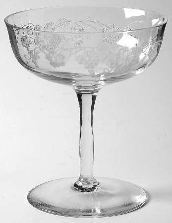 Vintage (Etched) Champagne/Tall Sherbet