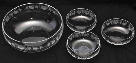 Vintage (Etched) Large Fruit Bowl
